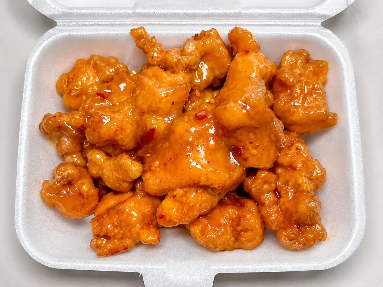 Crispy Orange Chicken at Jade Garden, Chinese Restaurant in Manchester