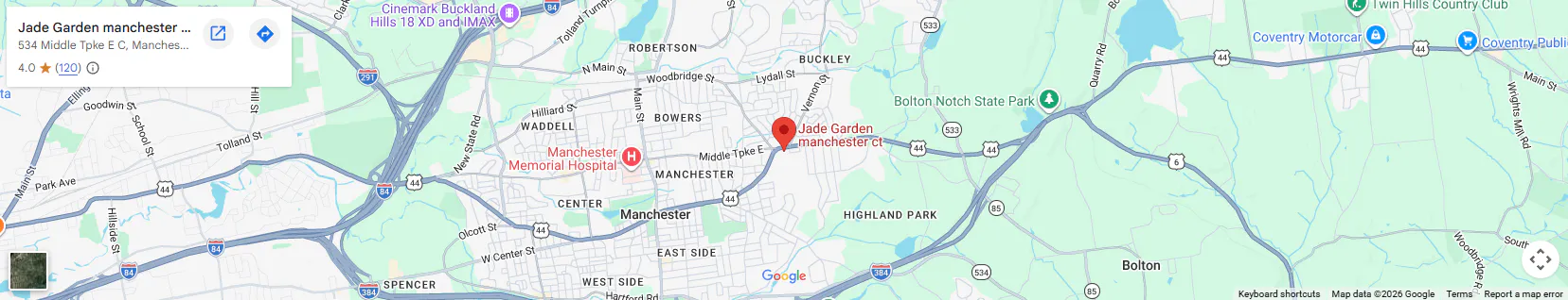 Location 534 Middle Tpke E C, Manchester, CT 06040